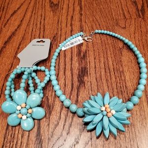New Set Necklace and Bracelet Turquoise